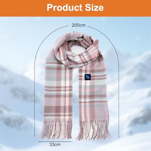 Heated Scarf for Women Men Usb Heated Neck Warmer with 3 Heating Levels — view 6