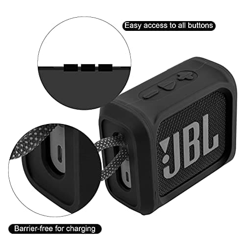 Silicone Case for JBL Go 3 Portable Speaker Travel Carrying Case Protective Sleeve Speaker Cover with Bike Speaker Mount Strap — view 3