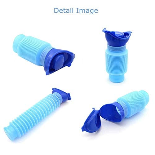 Yuhtech Emergency Urinal, Portable Reusable Shrinkable Camping Portable Toilet Urine Bottle Bag Travel Potty Urine Funnel for Unisex Men Women Kids — view 6