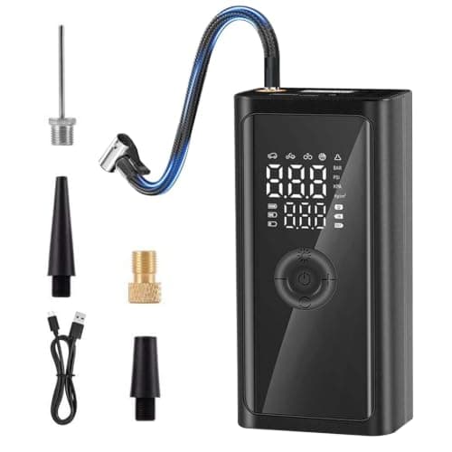Car Air Pump for Tires Auto Shut Off Inflation Tool with SOS Light