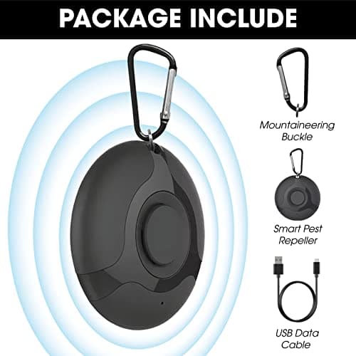 Ultrasonic Tick & Flea Repeller – High-Frequency Rat, Mosquito, and Mouse Repellent – Portable and Rechargeable Ultrasonic Pest Control Device for Outdoor and Indoor Use – Safe for Humans and Pets — view 3