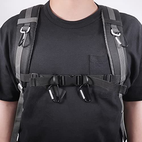 Zocipro 2Pcs Backpack Chest Strap, Adjustable Backpack Straps Belt with 4Pcs Quick Release Buckle and 10Pcs Zipper Pulls for Hiking, Running, Outdoor Activities — view 4