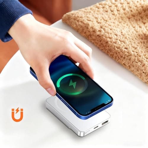 Magnetic Power Bank 20000mah, Wireless Travel Charger, Portable Charging Pad, Fast Charging Battery Pack, For Multiple Devices, Smart Watch, Cell Phone — view 4