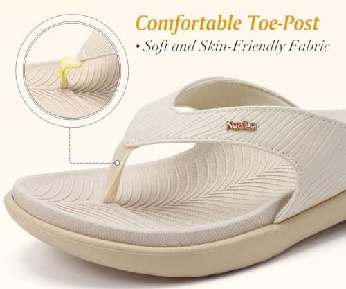 KuaiLu Womens Arch Support Flip Flops Yoga Mat Cushioned Orthopedic Sandals — view 4