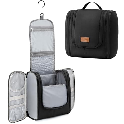 Lifewit Large Hanging Toiletry Bag for Men, Travel Wash Bag, Black