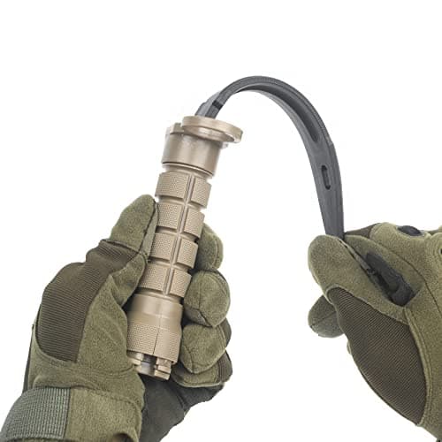 QIRUIMY Tactical M9 Bayonet Plastic Knife,Bendable Rubber Combat Knife with Sheath,Airsoft Military Training Enthusiasts CS Cosplay Dagger Model Dress Up Accessory (Brown) — view 2