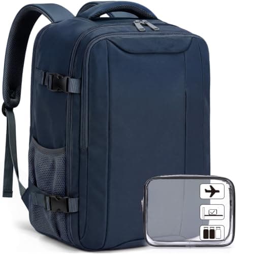 Xkdoai for Ryanair Cabin Bags 40x30x20, Travel Backpack with TSA Approved Clear Bag, Travel Bag Womens Underseat Anti Theft Carry-ons Hand Luggage Bag Airline Approved Casual Daypack