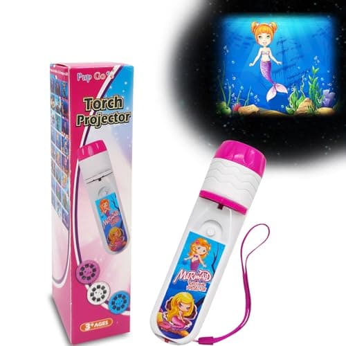 Pup Go Mermaid Torch and Projector for Kids, Mermaid Toys for Girls 4-6