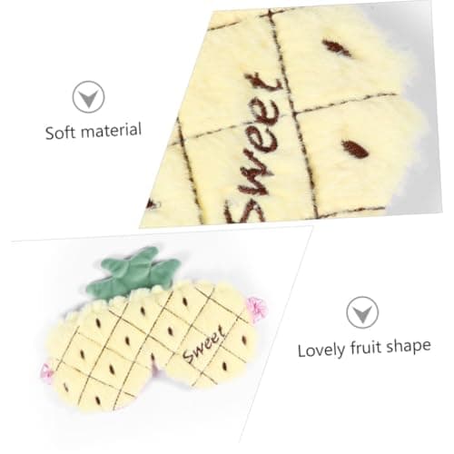 Cartoon Pineapple Plush Sleep Eye Cover with Elastic Strap — view 3