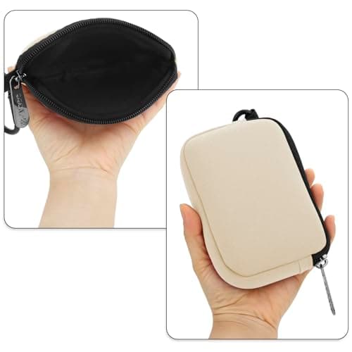 JINSI Mini Pouch Case Small Accessories Storage Organizer Tech Bag (Beige) — view 6