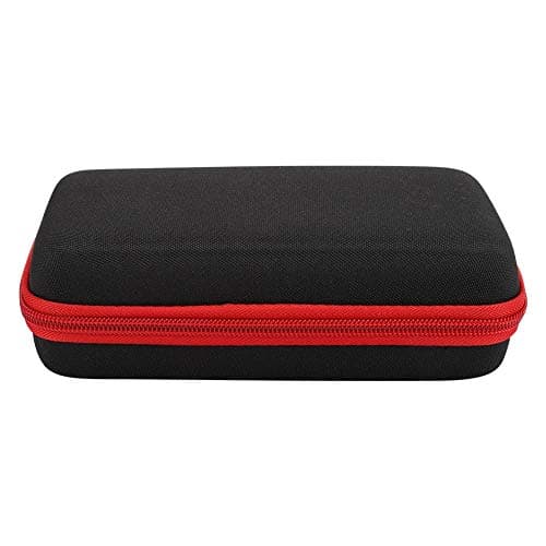 Aumotop Electric Shaver Storage Bag Portable Organizer for QP2520/90/70, Black Green Nylon TPU Case for Men's Shaving Tools, Ideal Traveling or Going Out (Black Red) — view 3