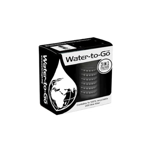 Water-to-Go 3-Stage Replacement Water Filter, 200L - Fits All W2G Bottles