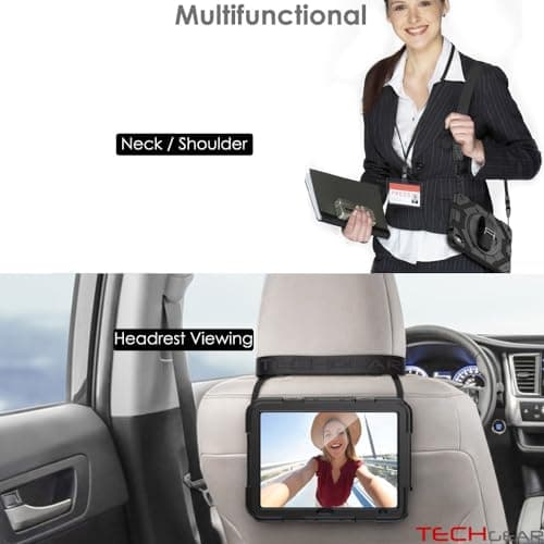 TECHGEAR Adjustable Shoulder Strap, Universal Replacement Neck & Crossbody Carry Strap with Quick-Release Buckles for iPad, Tablet, Camera, Laptop & Messenger Bags, Phone Cases, 130cm, Nylon, Black — view 4