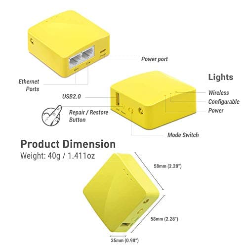 GL.iNet GL-MT300N-V2 Mango Mini Travel Wi-Fi Router — view 2