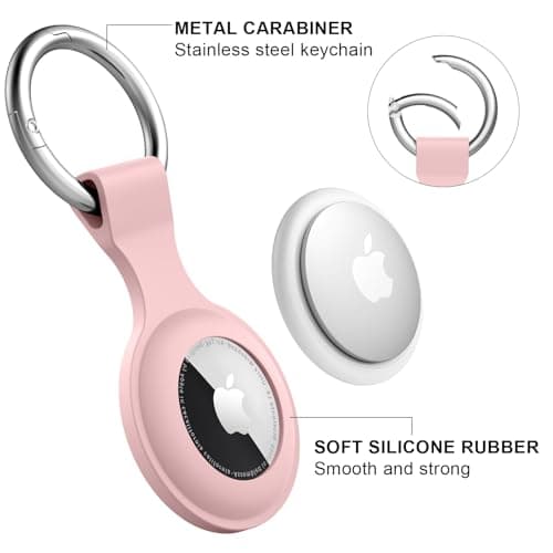 [5-Pack] for Air Tag Holder - Silicone Case for Air Tag Keyring for Keys, Bags, Luggage, Pet Collars - Anti-Lost and Scratch-Resistant Design for Apple Air Tags 2021 (Pack B) — view 4