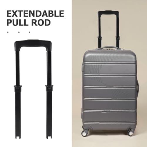 Beavorty Antler Suitcase Handle Replacement Luggage Rod with Smooth Adjustment Mechanism and Iron Material, 3-section Telescopic Pull Handle Designed for Suitcase and Luggage Use — view 3