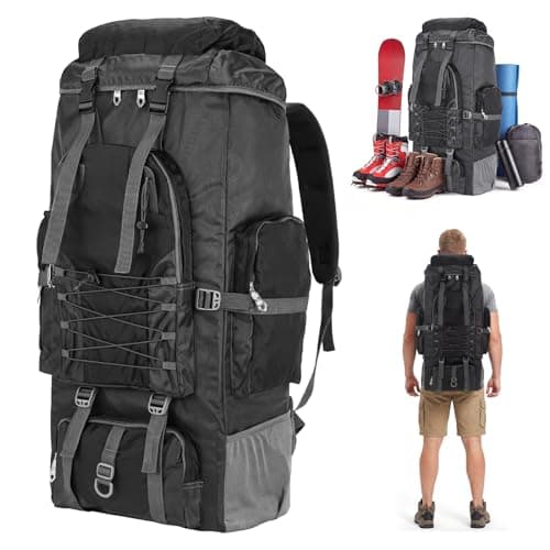 Coikes Hiking Backpack 90L Large Camping Rucksack Foldable Camping Backpack for Men Women Waterproof Hiking Rucksack Daypack Travel Bag for Trekking Mountaineer Climbing Walking Outdoor Sports