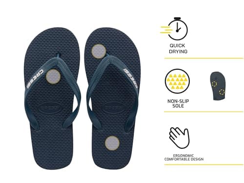 CRESSI Beach Flip Flops - Flip Flops Unisex for Beach and Pool, Blue/White, 9.5/10.5 UK - 43/44 EU — view 2