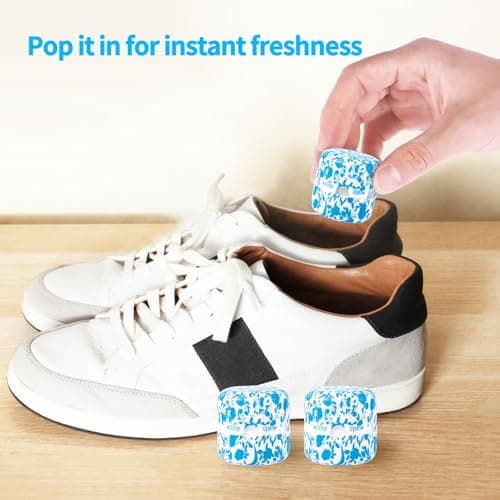 Eco-Fused 8x Shoe Odor Elimination Pods, Shoe Smell Remover for Shoes, Gym Bag, Closet, Locker, Boots, Car, Ball Deodorant - Sneaker Deodorizer Shoe Balls Odor Eliminator - Ocean Fresh/Linen — view 4