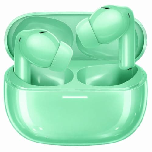 XuLinSe Wireless Earbuds Bluetooth 5.3 Headphones, In Ear Bluetooth Earphones with 4 Mics, IPX7 Waterproof Ear Buds, 10mm Drivers, Touch Control, Auto Pairing, HiFi Stereo Sound (Green)