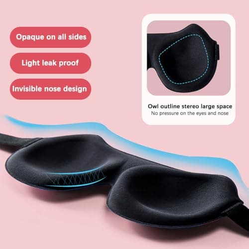 2 Pcs Kids Eye Masks for Sleeping, 3D Blackout Eye Mask for Sleeping (C) — view 6