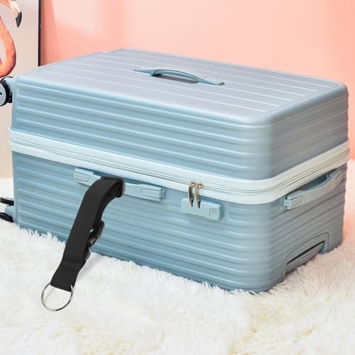 HYTROVE 2pcs Adjustable Travel Luggage Straps with Metal Spring Buckle Elastic Backpack Buckle Replacement for Suitcase and Hand Luggage Portable Multi-use Carrying Straps for Travel — view 6