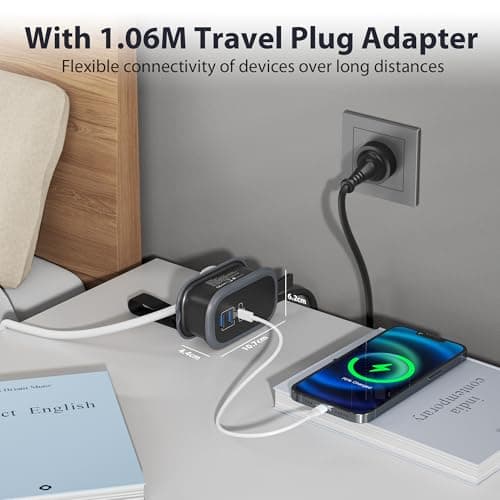 TOPREK UK to Australia Plug Adapter with 1.06M Lead, PD 38W Fast Charger Travel Plug Adaptor with 2 USB-A and 1 USB-C for Australia China New Zealand Fiji Argentina (Type I) — view 6