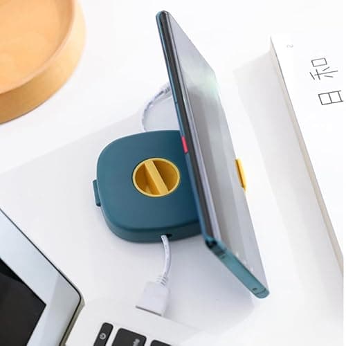 DOITOOL Rotating Data Cable Storage Box 6-Pack Portable Charging Cable Organizers for Phone and Headphone Cord Management Compact Travel and Desktop Wire Storage — view 5