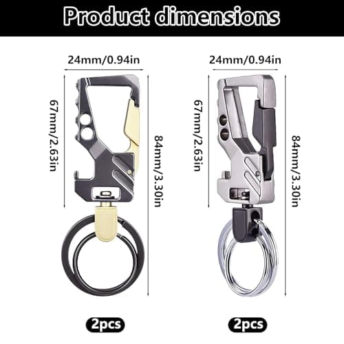 4-Piece Keyring Bottle Opener Set with Quick-Release Detachable Rings — view 2