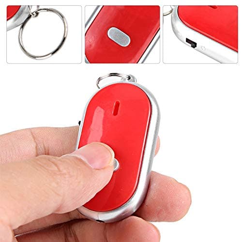 Leapiture Whistle Key Finder, Voice Controlled Item Locator, Anti Lost Device for Phone, Key Chain, Wallet, Luggage (Red) — view 5