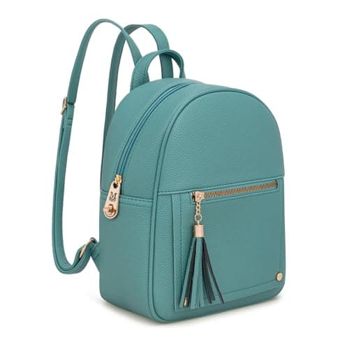 Montana West Medium Backpack Purse for Women Anti Theft Backpack with Secured Zipper & Tassel, Mini Turquoise, M