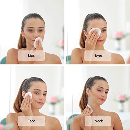 Reusable Makeup Remover Pads | Eco Friendly & Zero Waste Cotton Rounds | Beauty Products | 15 Natural & Organic Face Pads with Laundry Bag | Soft for All Skin Types | Bamboo Wipes for Facial Cleansing — view 3