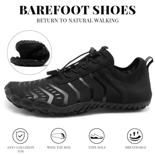 Barezoey 2026 New Hiking Barefoot Shoes Womens Mens Footwear,Wide Toe Box Water Shoe for Women Men,Zero Drop Comfortable & Non-Slip Barefoot Vitality Shoe Women's Athletic Footwear for Walking Hiking — view 4