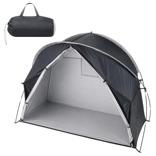 BREEZENEST Transparent Camping Tent, Portable Bubble Shelter with Zipper, Lightweight Outdoor Tent for Camping, Fishing & Cycling (Black)