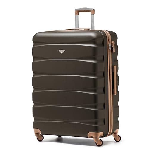 Flight Knight Lightweight 4 Wheel ABS Hard Case Extra Large Suitcase Approved for Over 100 Airlines Including easyJet, British Airways, Ryanair, Jet2, Emirates & Many More - Check-in Large Size 29"