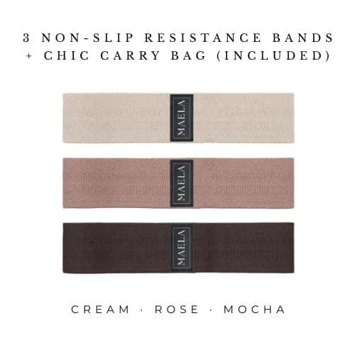 Maela Resistance Bands Set – 3 Fabric Non-Slip Exercise Bands — view 2