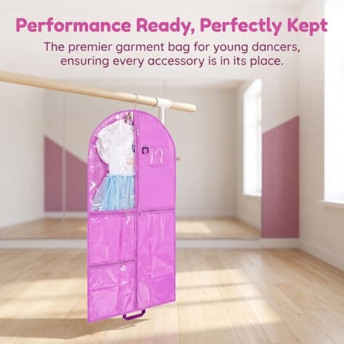 Clothes Covers, Dance Costume Bag for Girls & Women with Zipper Pockets — view 5