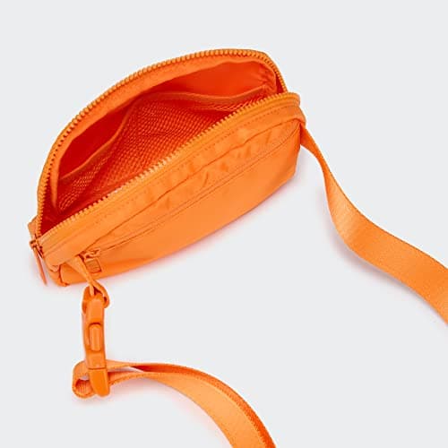 Pander Double Zipper Fanny Pack Nylon Everywhere Belt Bag, Fashion Waist Packs for Women with Adjustable Strap, 1L. (Dark Orange) — view 5