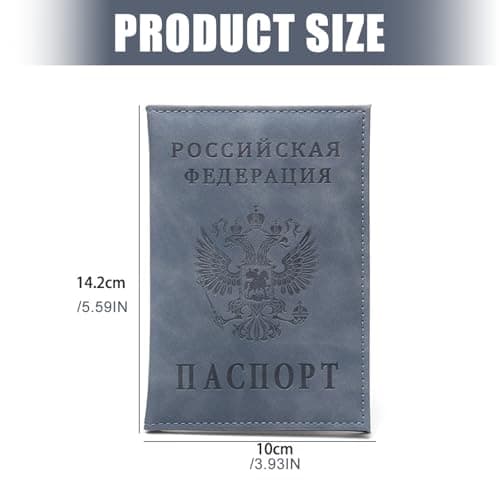PU Leather Passports Wallet Document Holder Cover for Men and Women Featuring Spacious Card Storage Carriers Cover, Turquoise — view 6
