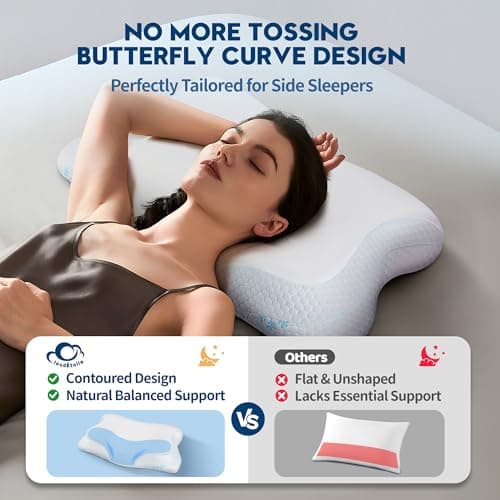 Cervical Pillow Memory Foam Neck Pillow Support for Deep Sleep, CertiPUR-EU — view 4