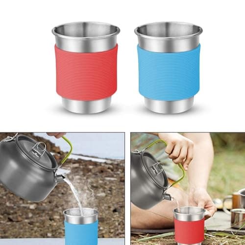 DUOJIN Camping Cooking Set Portable Camping Cookware Kit Aluminum Outdoor Camping Pans Pots and Stove Cooking Gear for Outdoor Hiking BBQ Picnic Campfire Backpacking Travel 1-2 People — view 3