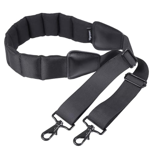 Vigorport Shoulder Strap, 59” Fixed Cushion Pad Luggage Shoulder Strap, Universal Bag Strap Replacement for Briefcase, Laptop, Duffel with Swivel Hooks (Black, 59 Inch)
