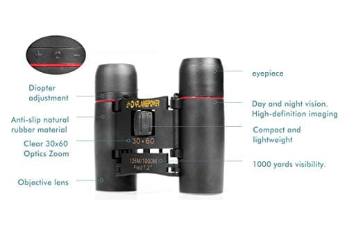 DFlamepower Mini Binoculars 30x60 Compact Folding Telescope with Waterproof for Adults/Birdwatching/Travelling/Sightseeing/Hunting/Outdoor birding — view 4
