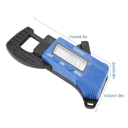 Portable Digital Thickness Gauge Paper Jewelry Meter Measure Tool with Large LCD Screen Carbon Fiber Compact Sturdy Design for Measuring Paper Leather Metal Battery Magnetic — view 6