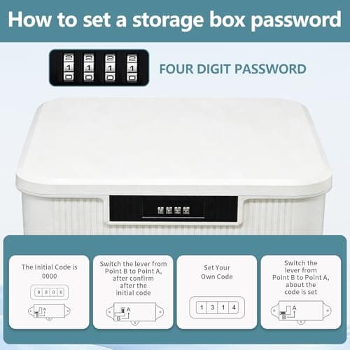 2 Layer Lockable Medicine Storage Box, 9LMedicine Box with Combination Lock — view 5