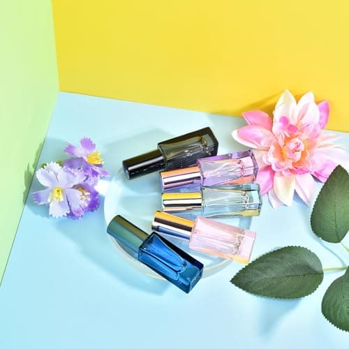 Yikimyfo Travel Perfume Atomizer Refillable, 3 Pcs 5ML/0.17oz Mini Spray Bottles Fine Mist Cologne Travel Bottle Glass Perfume Bottles Empty Travel Size Perfume Refill Bottle — view 3