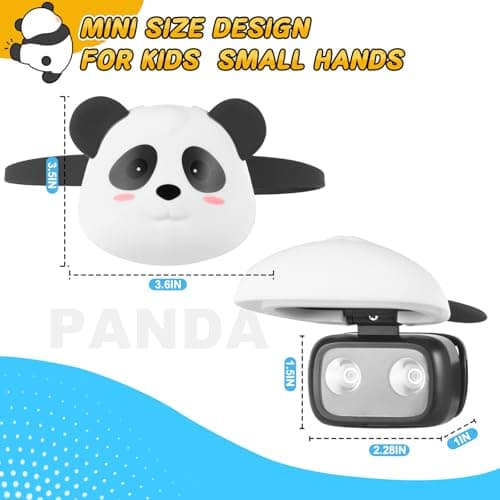 head torch rechargeable，kids head torch with Panda，Silicone LED Headlamp with 3 Lighting Modes & Flashing,USB Rechargeable head light for Cycling Running Camping for Kids ,Panda Gift for Girl and Boy — view 5