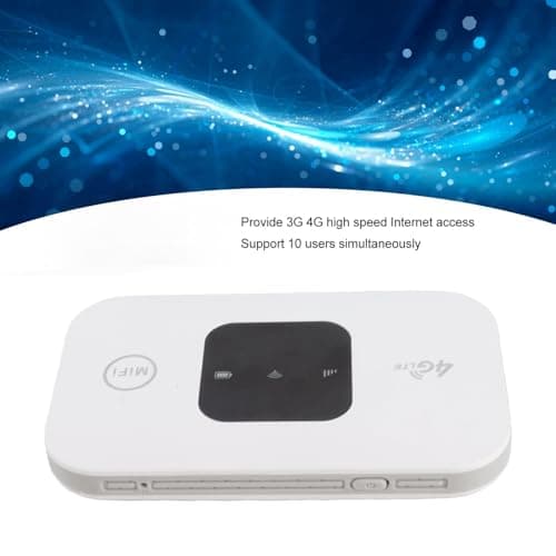 Zunate Portable Mini Travel Wireless 4G WiFi Router, Mobile WiFi Travel LTE Router with SIM Card Slot, 72 Hours of Standby 10 Users Sharing for Phone Laptop Desktop Tablet — view 2