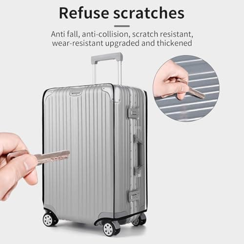 30-Inch Transparent Luggage Cover, Waterproof PVC Protector for Suitcases — view 4
