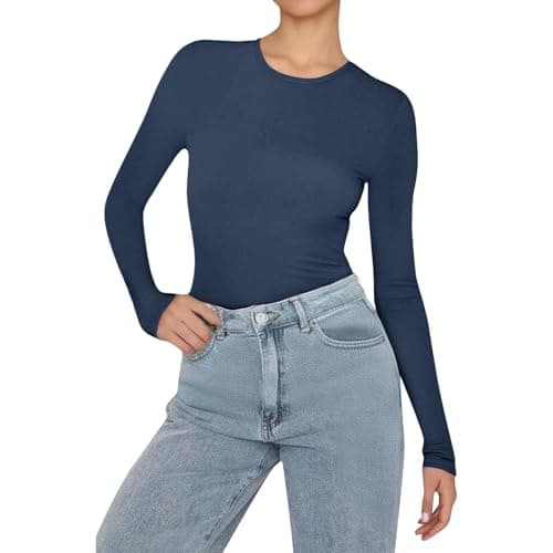 Ladies Thermal Tops 3 Pack Long Sleeve Tops for Women Soft Breathable Slim Fit Base Layer Shirt Ideal for Thermal Layering Casual Wear Shirt Women — view 3